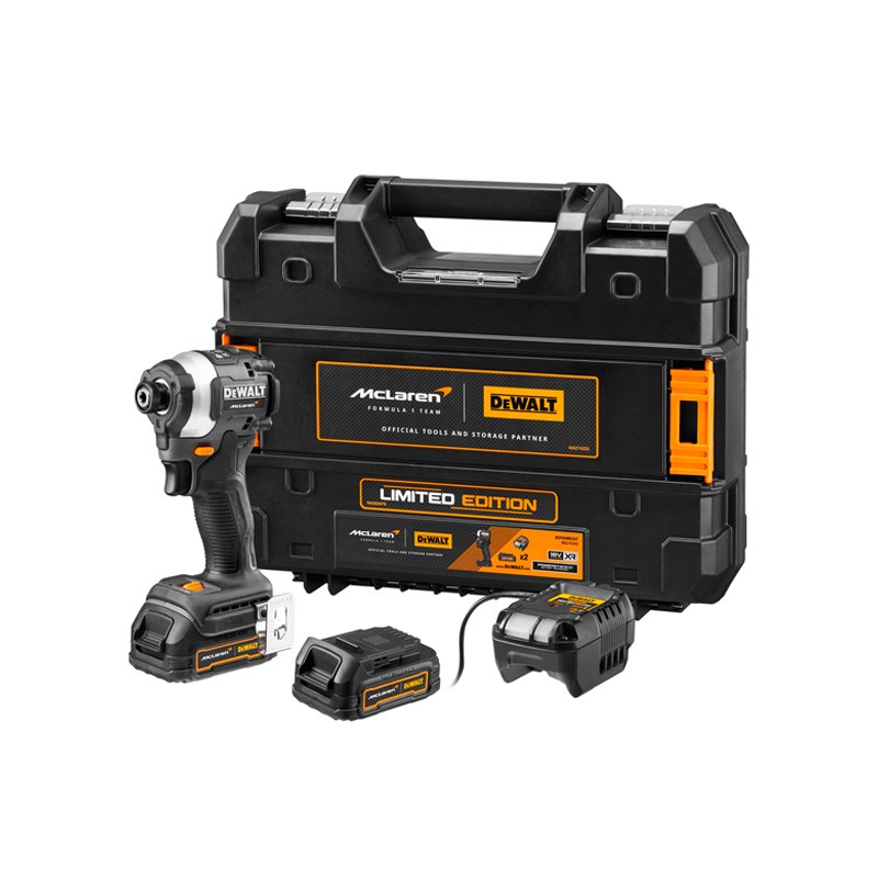 DeWalt Ultra-Kompakt-Schlagschrauber XR 18V + 2 Akkus McLAREN Edition DCF85ME2GT