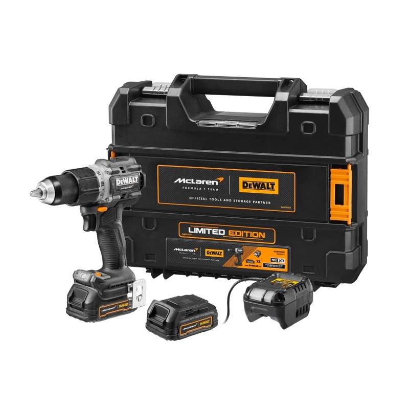DeWalt 18V XR Schlagbohrmaschine + 2 Akkus Edition McLAREN DCD85ME2GT