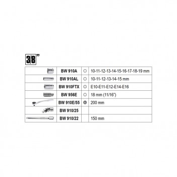 Coffret Cliquet + Douilles + Embouts 6 Pans 1/4", 3/8", 1/2" 170 pcs. BW 903E/C170 Beta