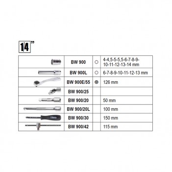 Coffret de 116 outils pour la maintenance générale BW 2046E/C116 Beta