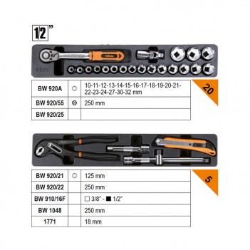 Werkzeugsortiment, 91-teilig, für allgemeine Instandhaltungsarbeiten BW 2120L-E/T91 Beta