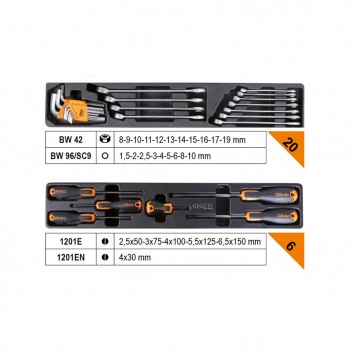 Werkzeugsortiment, 91-teilig, für allgemeine Instandhaltungsarbeiten BW 2120L-E/T91 Beta