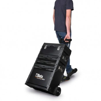 Werkzeugtrolley mit drei stapelbaren Modulen Leer BW C43 Beta