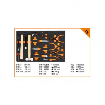 Werkstattwagen 3 Schubladen (3 Farben) 189 Werkzeuge BW 5000S/3M Beta