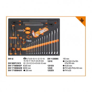 Servante mobile d'atelier 6 tiroirs 196 outils BW C04BOX-A VU Beta