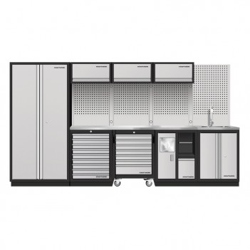 Mobilier d'atelier 4 éléments et set Lavabo Mobilio 3964DIX-SANA Kraftwerk