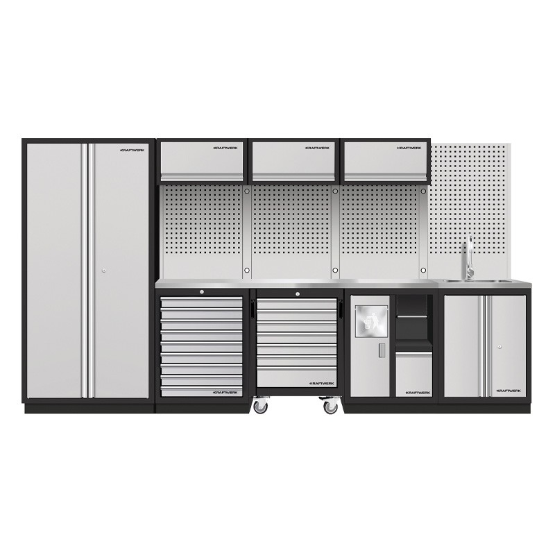 Mobilier d'atelier 4 éléments et set Lavabo Mobilio 3964DIX-SANA Kraftwerk