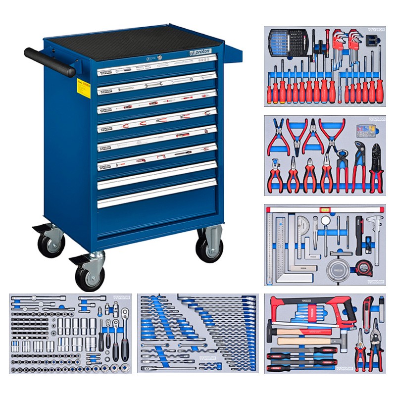 Servante d'atelier TT-323-PB, 323 pcs. 8 tiroirs Proton