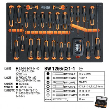 Servante mobile d'atelier 7 tiroirs 309 outils BW 2400S 7/E-M Beta
