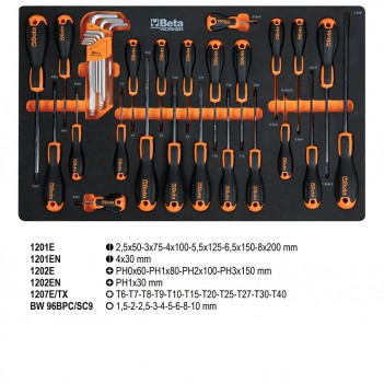 Servante mobile d'atelier 7 tiroirs 240 outils BW 2400S 7/E-S Beta