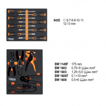 Servante mobile d'atelier 9 tiroirs 487 outils BW 2400S XL9/E-XL Beta