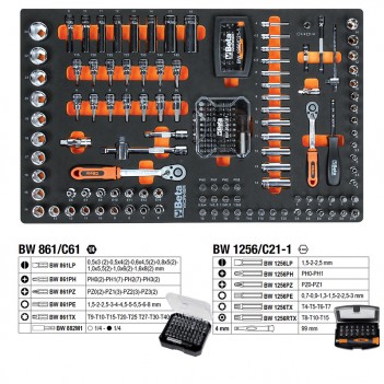 Servante mobile d'atelier 9 tiroirs 487 outils BW 2400S XL9/E-XL Beta