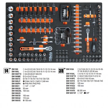 Servante mobile d'atelier 9 tiroirs 487 outils BW 2400S XL9/E-XL Beta