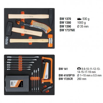 Servante mobile d'atelier 9 tiroirs 487 outils BW 2400S XL9/E-XL Beta