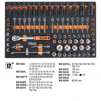 Servante mobile d'atelier 9 tiroirs 487 outils BW 2400S XL9/E-XL Beta