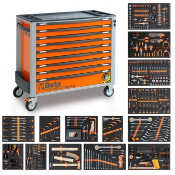Werkzeugwagen mit 9 Schubladen mit 487-teilig BW 2400S XL9/E-XL Beta