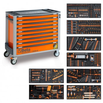 Servante mobile extra-large d'atelier 9 tiroirs 716 outils BW 2400S XL9/E-XXL Beta