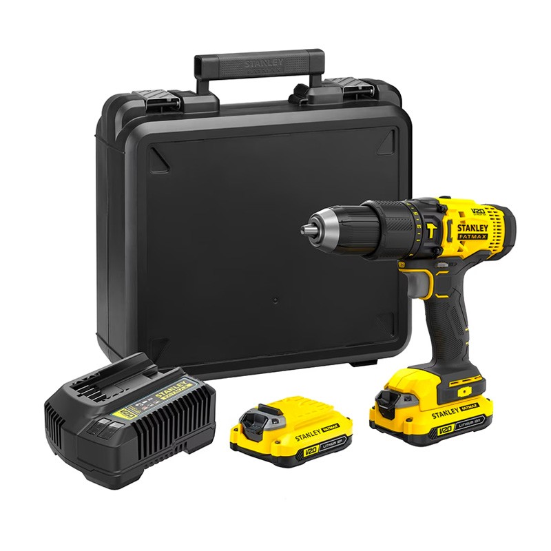 Perceuse visseuse à percussion V20 18V + 2 accus 1,5Ah SFMCD711C2K Stanley