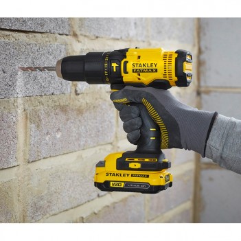 Perceuse visseuse à percussion V20 18V + 2 accus 1,5Ah SFMCD711C2K Stanley