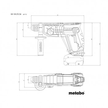 Marteau perforateur KH 18 LTX 24 + 2 Accus Metabo