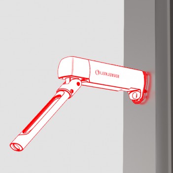 Ausklappbare Led-Taschenlampe mit Batteriebetrieb W7R Work Ledlenser