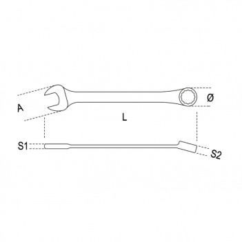 Ring-Maulschlüssel mit Knarre, gelenkig 142SN Beta
