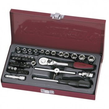 Coffret à cliquet 40 outils, douilles 1/4" Metallic Kraftwerk