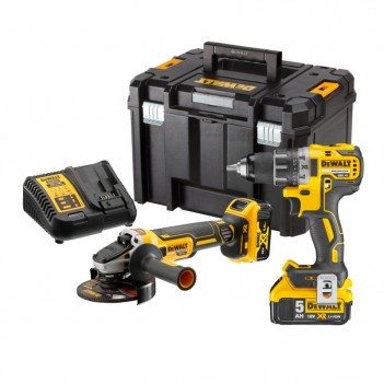 Set de 2 machines XR 18V Perceuse + Meuleuse DCK2020P2T DeWalt