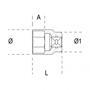 Douille 6 pans 3/8" 6-22mm 910A Beta