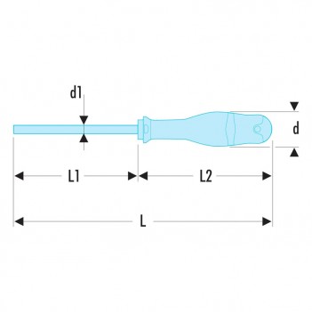 Tournevis Protwist® pour vis à fente - lames fraisées AT3.5X100 Facom