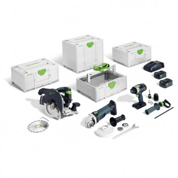 Akku-Combo-Set Holzbau HKC 55/TPC 18/AGC 18/TB M 137 Festool