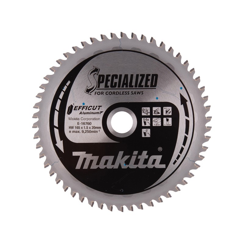 Lame EFFICUT 165/20 pour aluminium E-16760 Makita