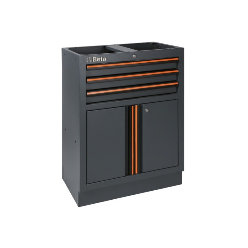 Module fixe avec 3 tiroirs et 2 portes C45PRO 2.0 M3A Beta