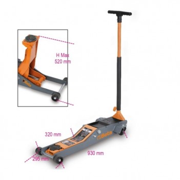 Abgeflachter hydraulischer Heber 2 Tonnen 3029L/2T Beta