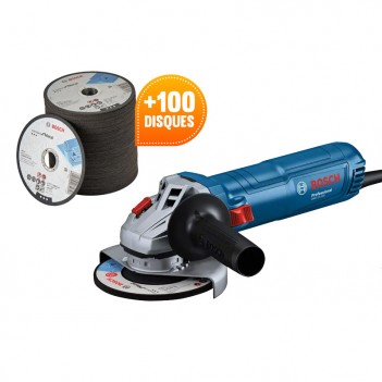 Meuleuse angulaire GWS 12-125 + 100 Disques Bosch