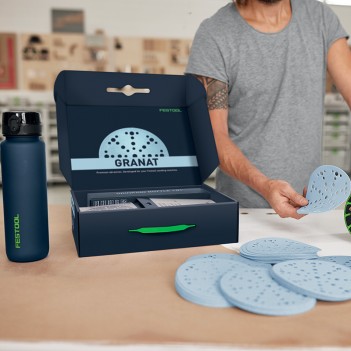 Schleifscheibe Granat STF D150/48 GR-Set + 1L Trinkflasche Festool