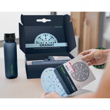 Abrasif Granat diamètre 150 STF D150/48 GR-Set + Gourde 1L Festool