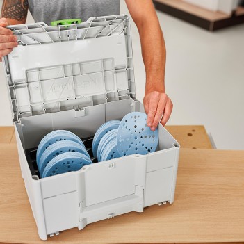 Systainer d'abrasifs Granat SYS-STF D150 GR-Set (120 disques) Festool