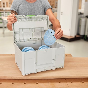 Systainer d'abrasifs Granat SYS-STF D150 GR-Set (120 disques) Festool