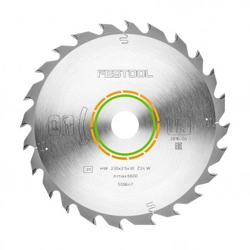 Kreissägeblatt WOOD STANDARD HW 230x2,5x30 W24 Festool