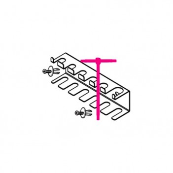 Support métallique pour 6 clés mâle en T S951/6 pour C45PRO Beta