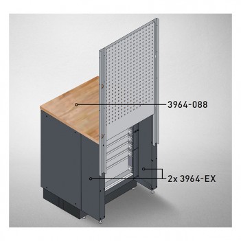 Console Mobilio pour extension de plan de travail 3964-EX Kraftwerk