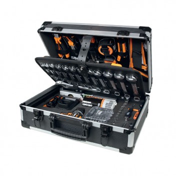 Koffer mit 147 Werkzeugen + 12V-Bohrmaschine BW 2056E 12V/19P Beta