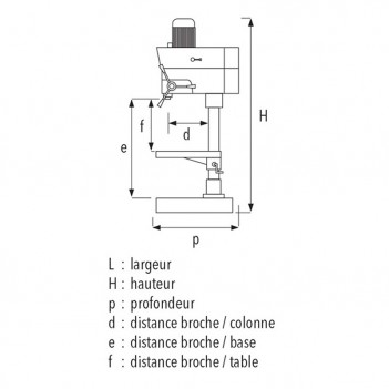 Säulen-Gewindebohrmaschine 30 CV Sidamo