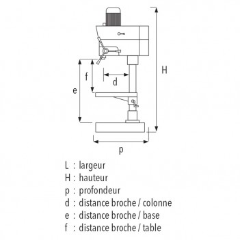 Säulen-Gewindebohrmaschine 40 CV DA Sidamo