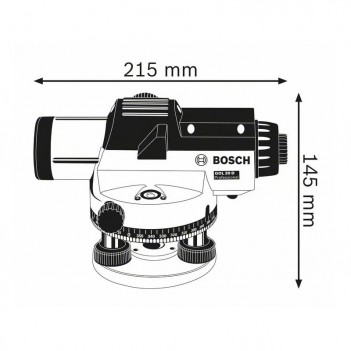 Optisches Nivelliergerät GOL 26 D + Baustativ + Messstab Bosch