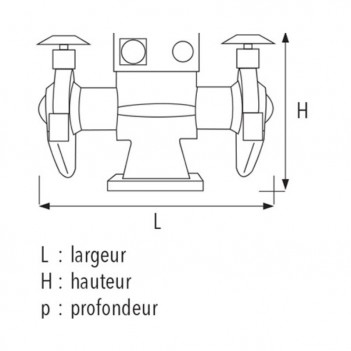 Touret à meuler avec frein 119 FR Sidamo
