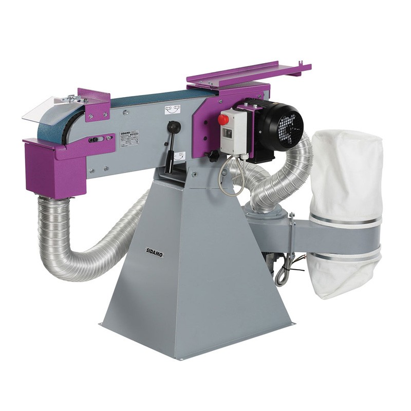 Ponceuse à bande 400V 150x2000mm avec aspiration BG 1503 ASP Sidamo