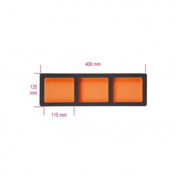 Insert / Plateau mousse vide 125x406mm VPM7 Beta