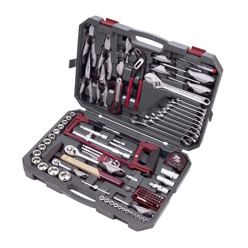 Coffret de douilles 1/4" + 1/2", 115 pcs. Kraftwerk